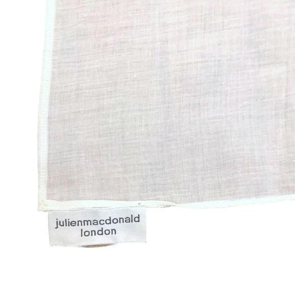 Julianmacdonald crisp white cotton linen sarong/ scarf/shawl. NWOT - Picture 2 of 3